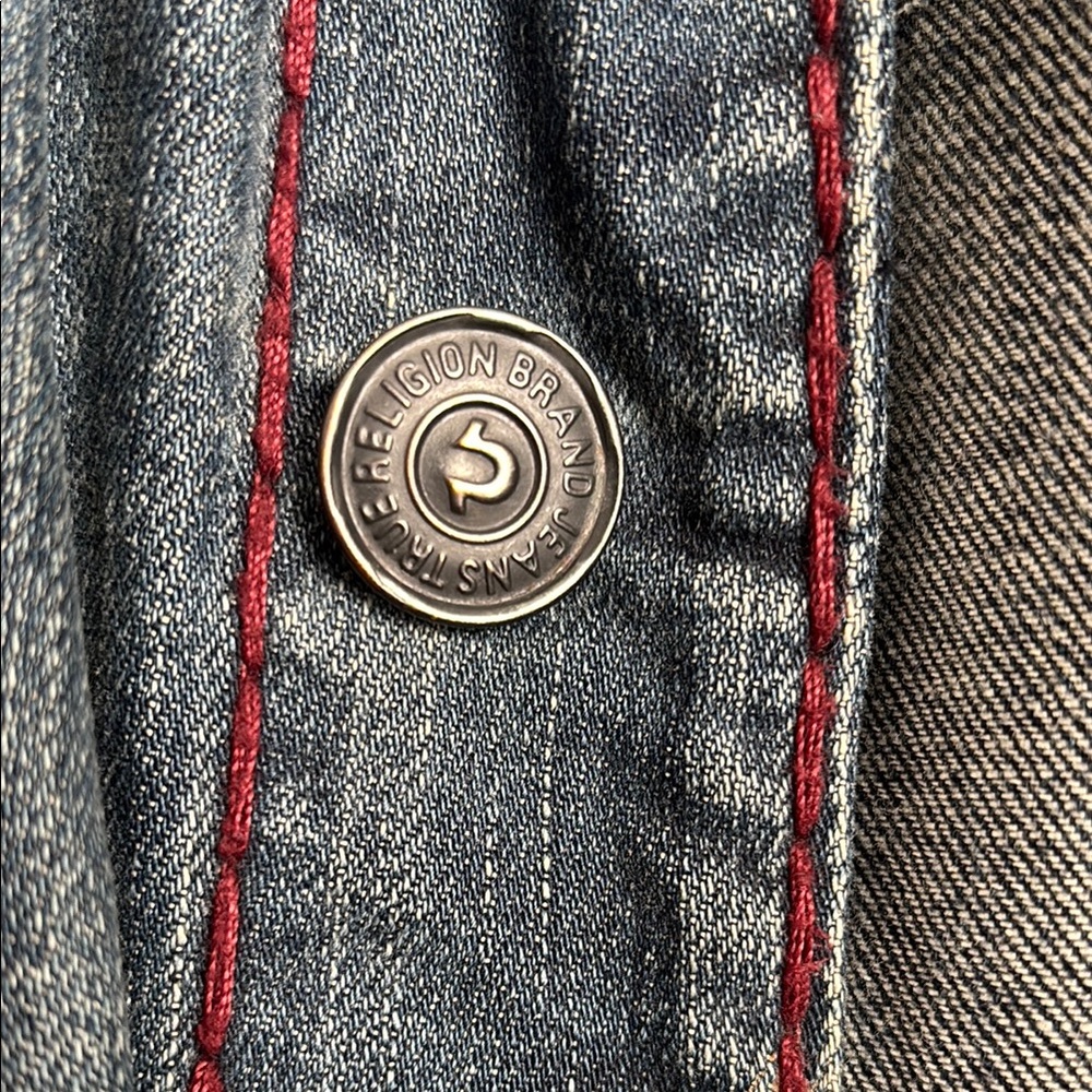 True Religion Blue Lightweight Denim Jacket - Picture 4 of 5